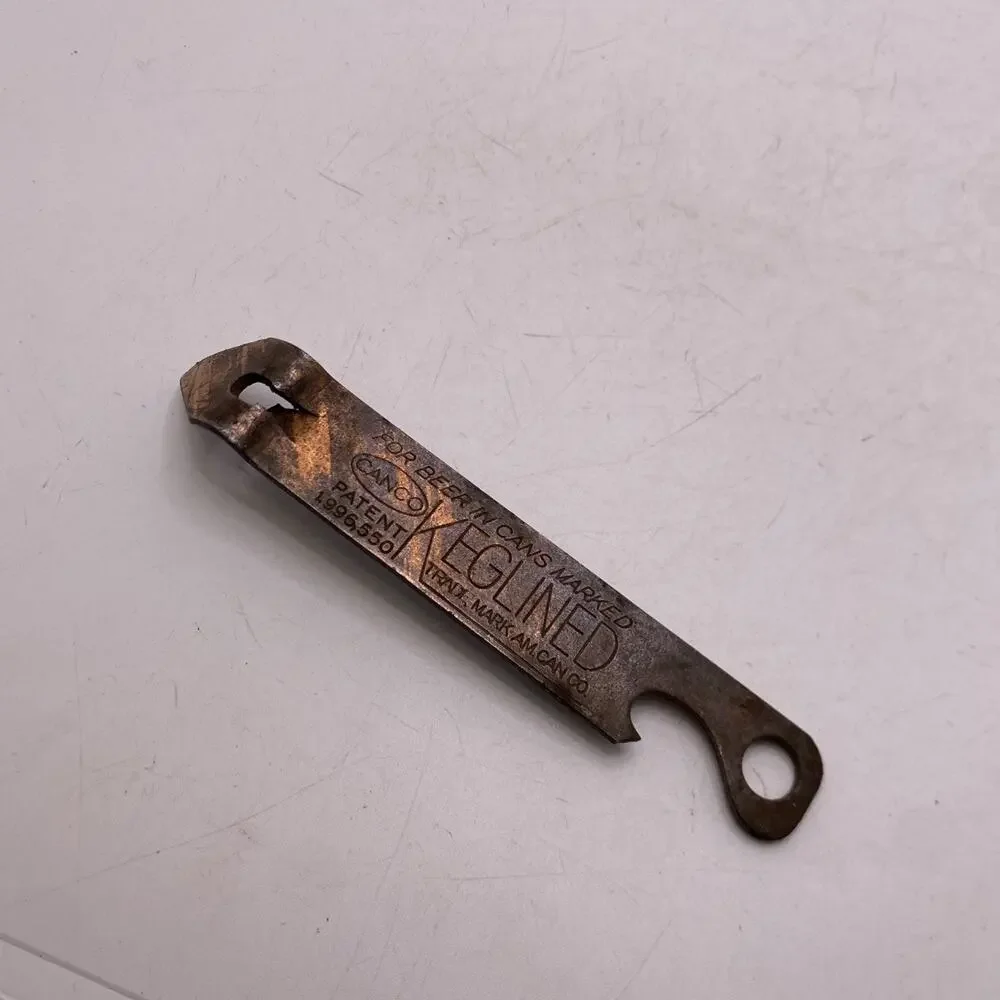 Antique Keglined Metal Beer Opener